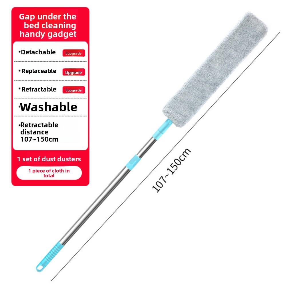 

Масштабируемая щетка для пыли для уборки дома Швабра с длинной ручкой Очиститель пыли для щелей Щетка для кровати и дивана Удалитель пыли из углов Домашний телескопический инструмент 1.5m