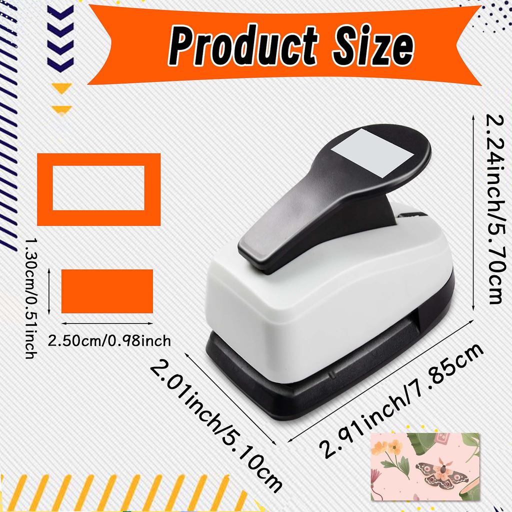 Rectangular Paper cutter tool for crafts Hole Punchers 50mm 38mm 25 mm Rectangle Shapes for paper craft scrapbook card making