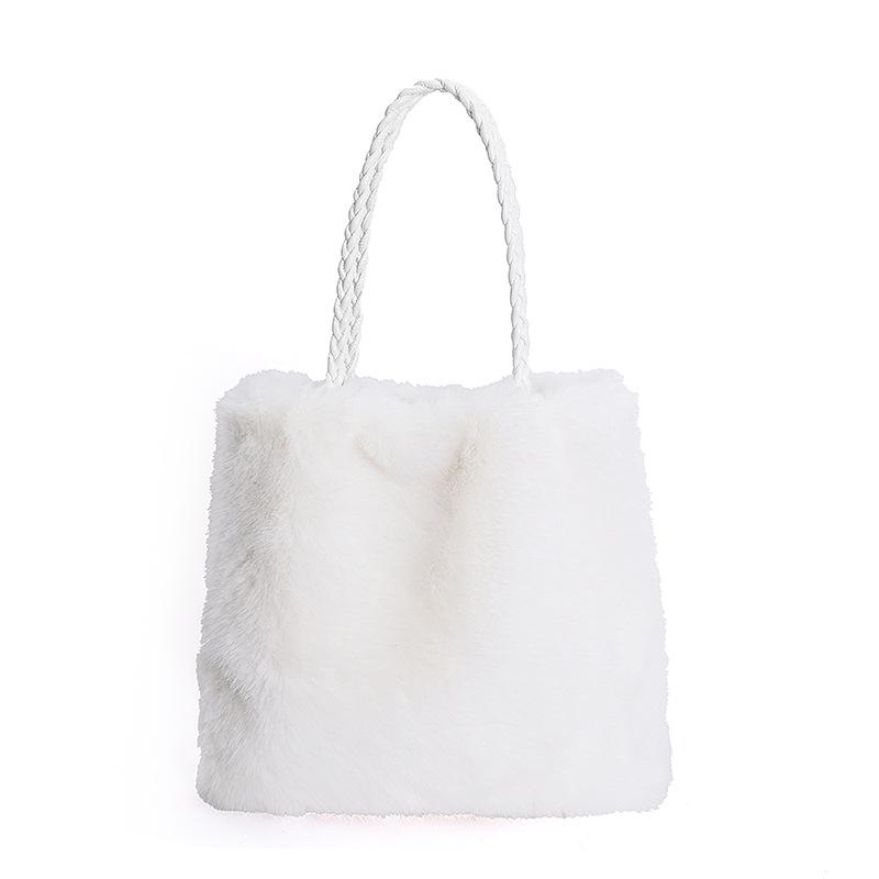 Autumn New Plush Handbag Simple Fashion Furry Women's Bag High Value Fashion Shoulder Bag Bag