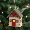 Christmas Wood Cabin with LED Lights Warmly Lit Christmas Timber Cottage Festive Seasonal Decoration for Family Home