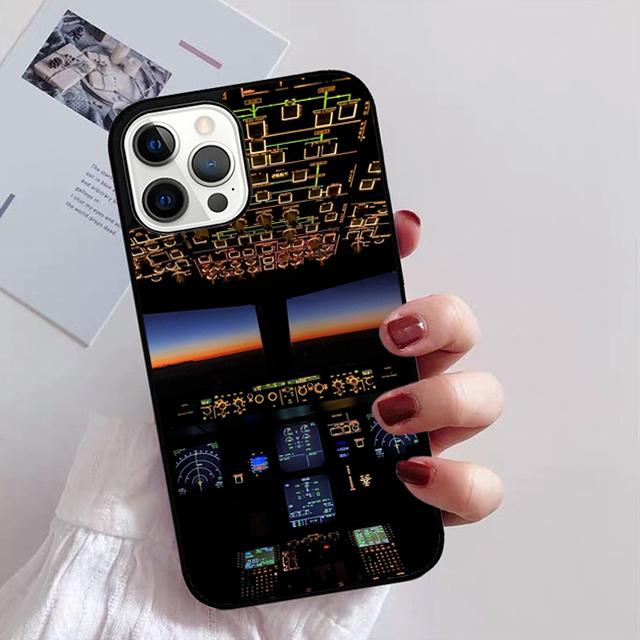 AIRCRAFT COCKPIT DASHBOARD Phone Case Cover For iPhone 17 Air 13 15 Pro Max 16 14 Plus 12 11 Apple max coque