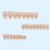 Simple Three-dimensional Gold-edged White French Oval Nails, Fake Nails, Versatile And Beautiful Wearable Nails