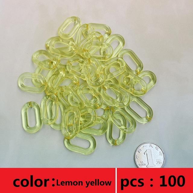 100 Pcs Rainbow C-Clips Plastic Chain Links, Bird Swing & Climbing Chain Cage Toy Clips & Hooks, Suitable for Sugar Glider, Rat