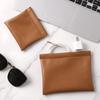 2pcs Mini Portable PU Storage Bags Automatic Closure Storage Bag Data Cable Earphones Lipstick Wallet