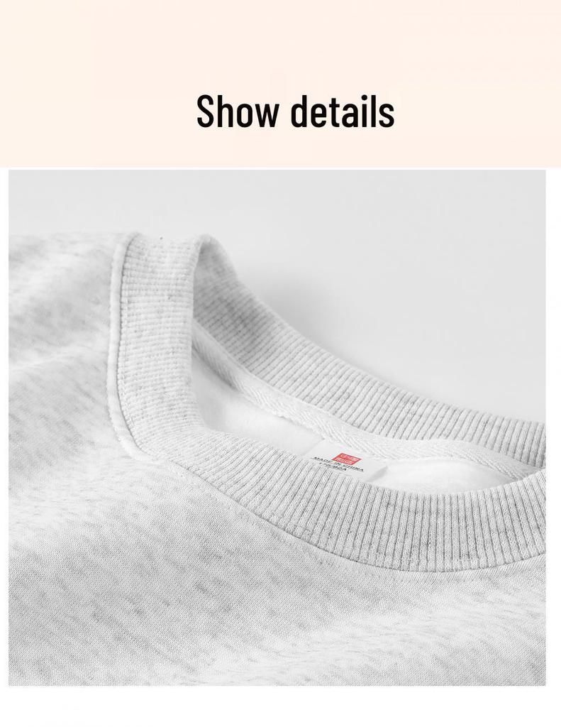 Men's Versatile Round Neck Plus Velvet Hoodie - Autumn/Winter Collection