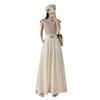 New Chinese style national style disc-buckled ice silk chiffon large pants wide-leg pants women's spring and summer high-waisted versatile casual pant