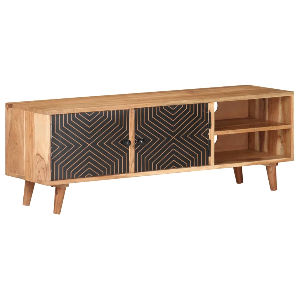 TV Stand 115 X 30 X 39 Cm Solid Acacia Wood