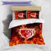 Set Lenzuola Stampato Calcio Bournemouth 3 Pezzi, Comodo Set Copripiumino per Camera da Letto Amico della Pelle