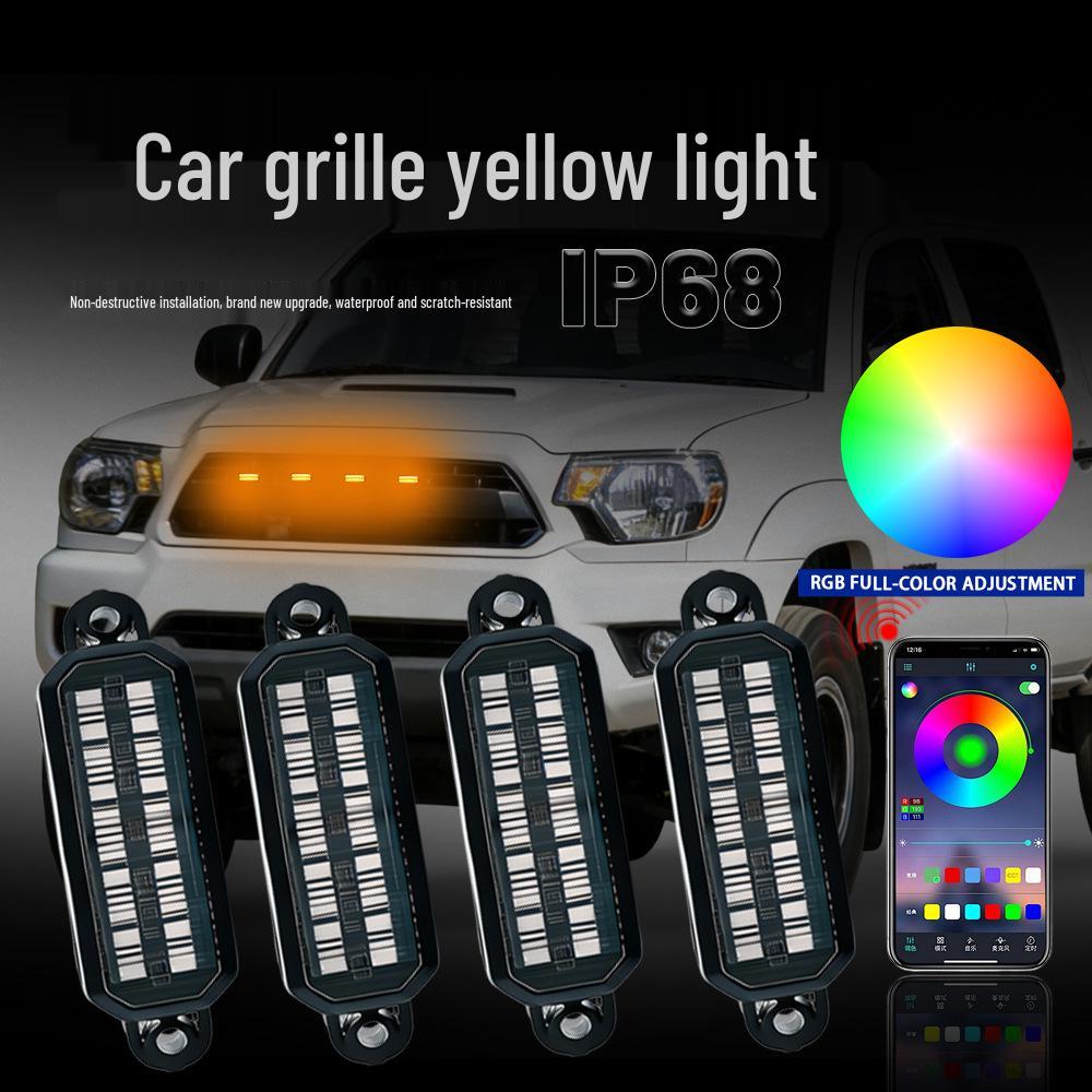Ear Style LED Grille Light: Small Yellow Light for SUV/Pickup Off-Road Vehicles
