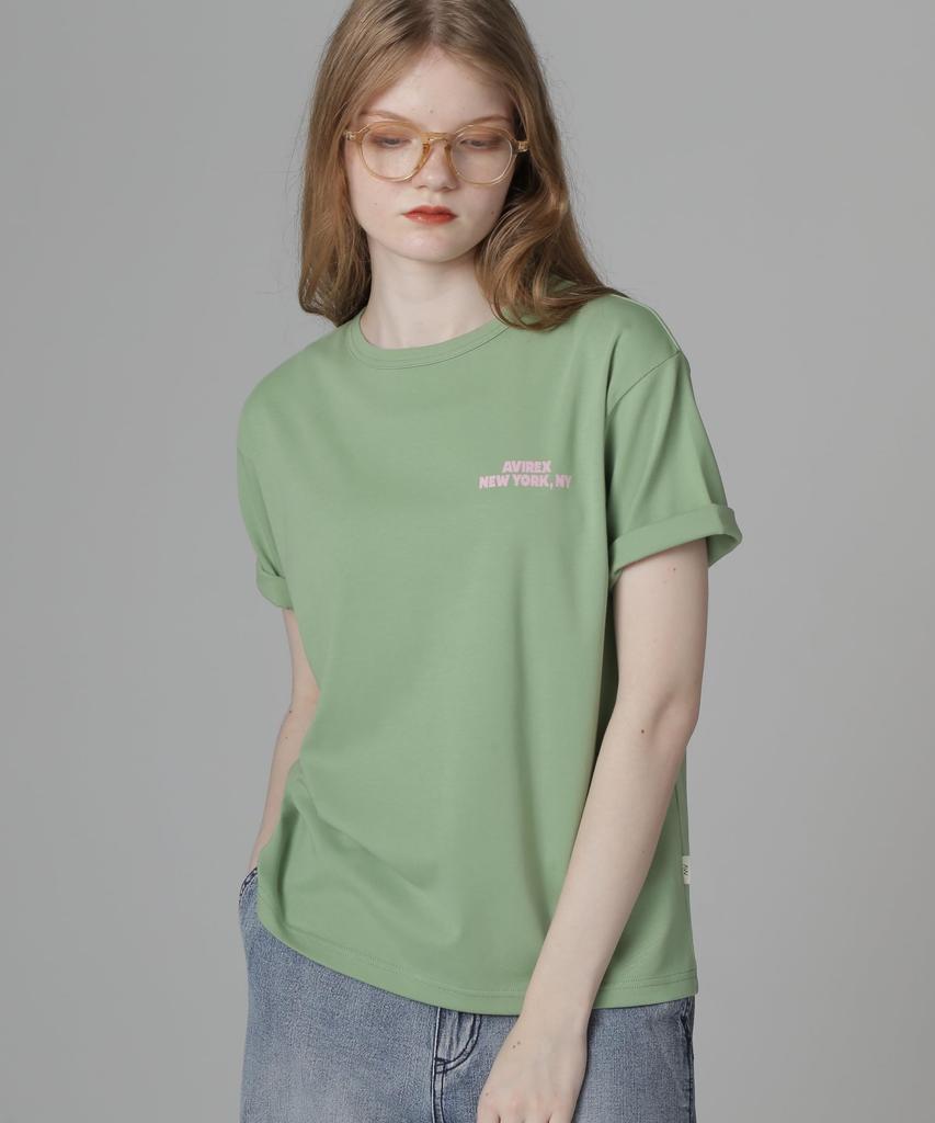Avirex 50th Anniversary Animals Size Size Light T-Shirt, Women's, F, 130, Green, 783-5235603