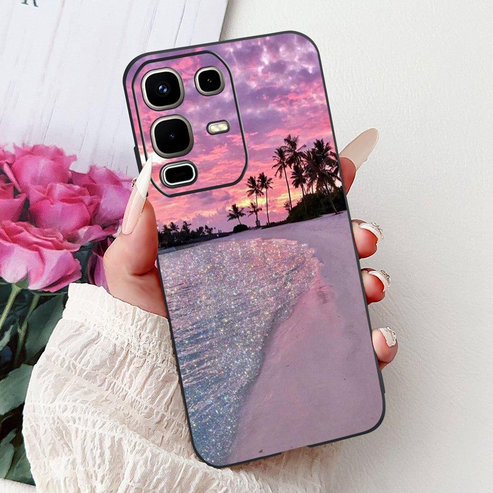 Per Infinix Note 50s X6870 Cover Posteriore Per Infinix Note 50s 5G Custodia Silicone Moda Lusso Fiori Gatto Carino Dipinto Divertente Paraurti