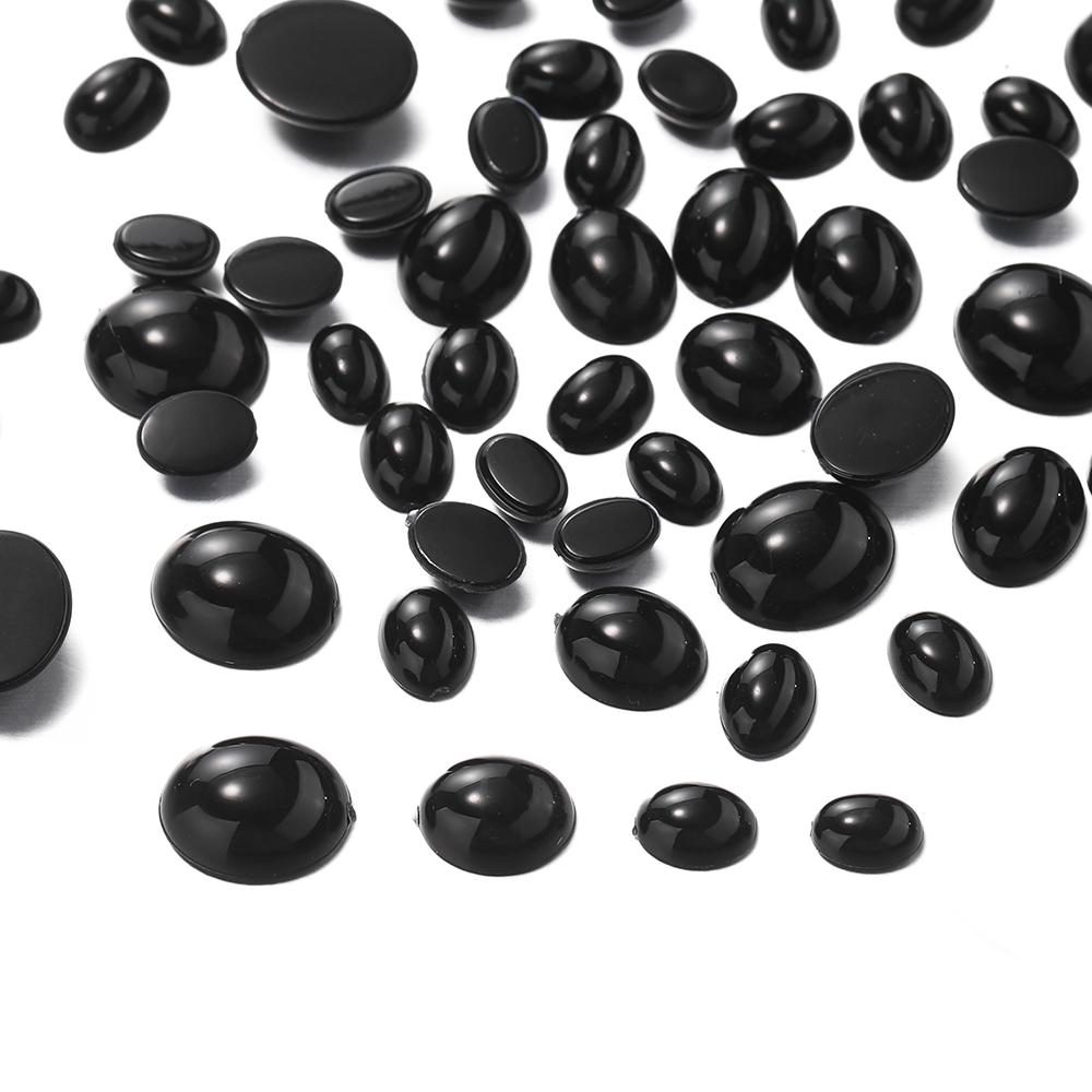 

100/150/200pcs 5-10mm Safety Eyes Eyeball Black Plastic Doll Accessories For Toys DIY Kit Crafts Eyes Animal Doll Decor 5x7mm 100pcs