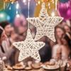Woven Rattan Star Shaped Hanging Ornaments - Independence Day and Christmas Decoration, Shopping Mall and Home Window Decoration