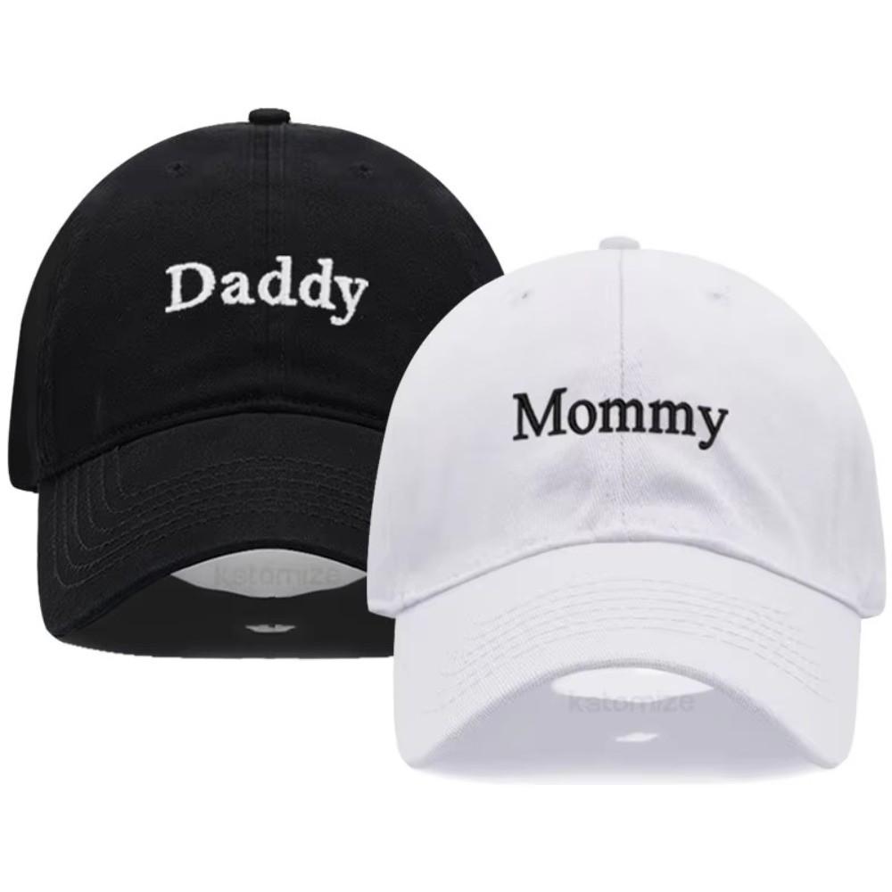 Letter Embroidered Parent Matching Baseball Cap Cotton Couple Cap Sunscreen Hats For Man Women