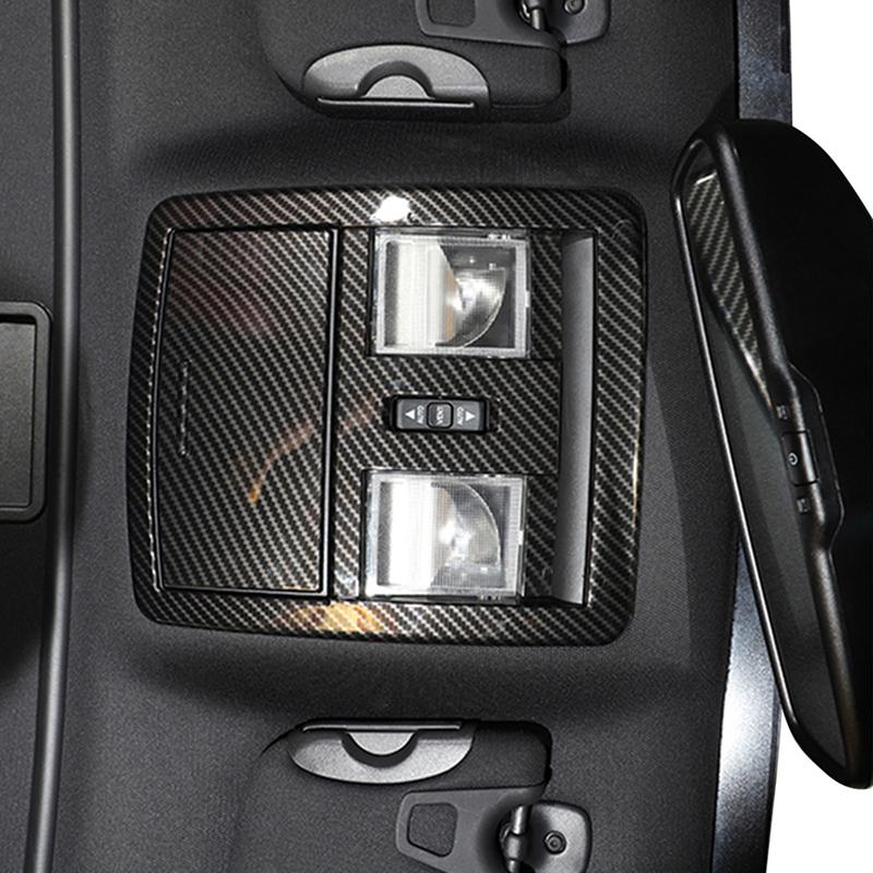 Front Reading Light Panel Decoration Cover Trim For Dodge Challenger 2010-2026 Carbon Fiber Interior Accessories Modified