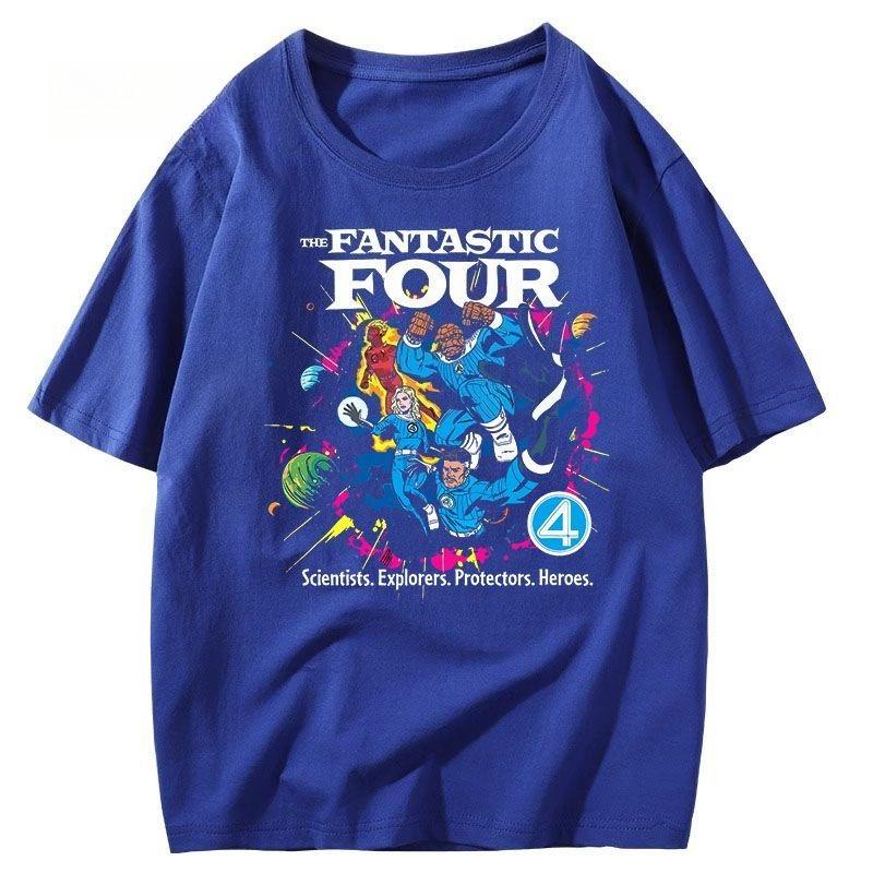 Genuine New Fantastic Four Short Sleeve Super British Peripheral Emerging Planet Devourer Versatile T-Shirt
