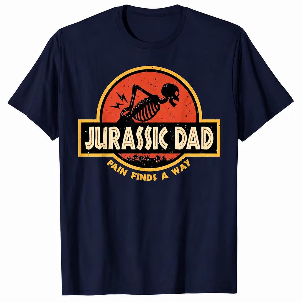 Jurassic Dad Schmerz Findet Einen Weg Lustiges Sarkastisches Skelett T-Shirt Prähistorisches Dad Joke T-Shirt Unisex Kleidung Sommer T-Shirt Y2k