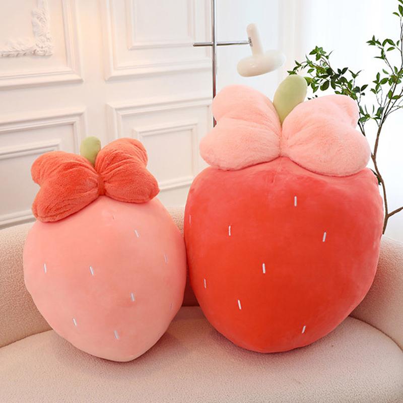 26Cm Pluș Moale Căpșună Drăguț Desen Animat Fruct Jucărie de Pluș Fructe Pernă de Sofa Jucărie Amuzantă pentru Dormit Cadou Fată