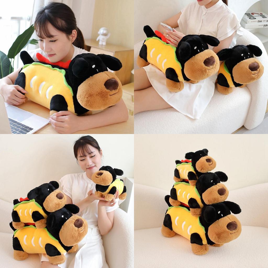 Cute Sausage Dog Plush Toy For Girls Soft And Cuddly Dog Doll For Sleeping 30cm/0.16kg