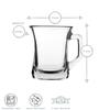 Kaffeetasse - lav - Set 6 Stück - klares Glas - moderner Stil - 225ml