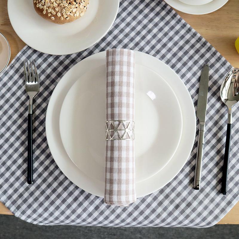 Fabric Napkin Kitchen Towel Wholesale Household Plaid Napkin Cotton, Square Napkin Cloth Tea Towel