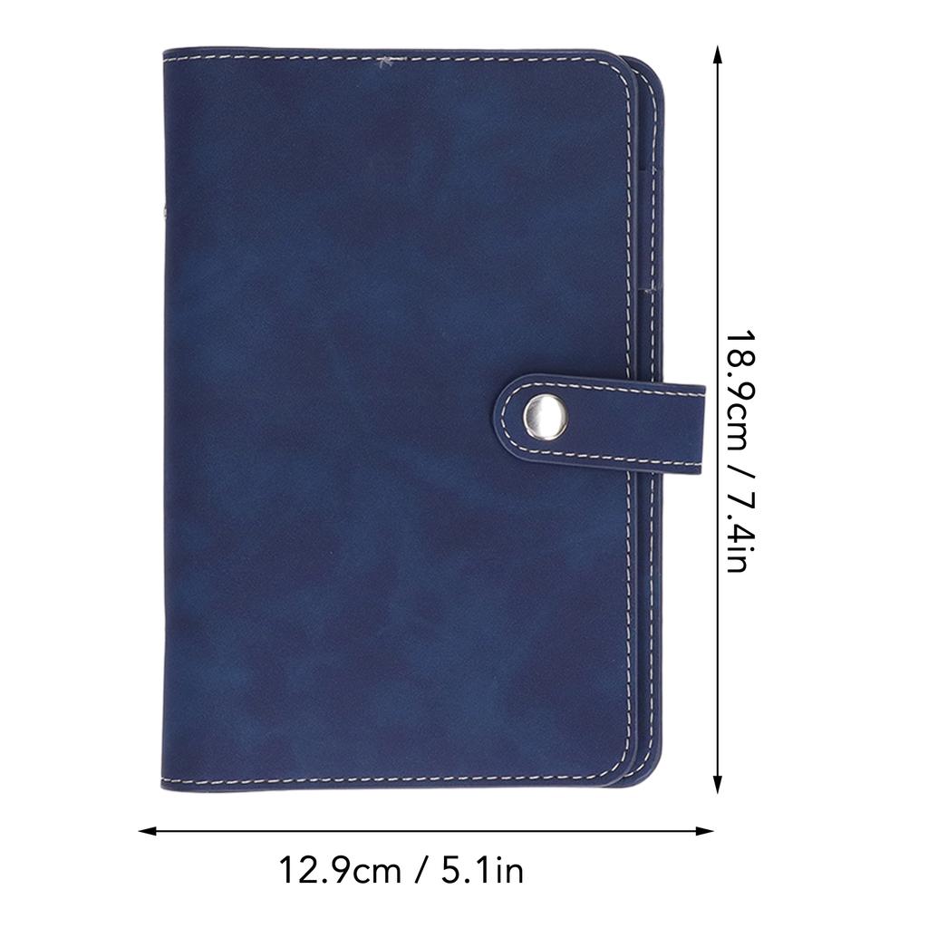 Cash     Portable Size PU Leather 6 Pre Punched Holes Budget   with 12 Clear Zip Pockets Small Labels