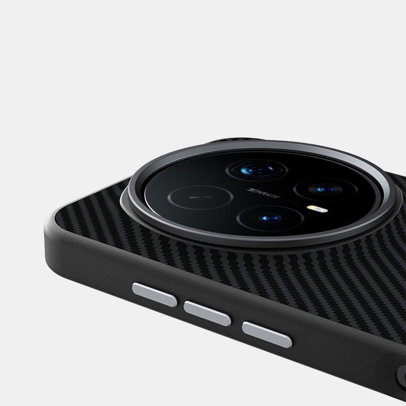 For Honor Magic 8 Pro Air Case Magnetic Slim Shockproof Carbon Fiber Leather Metal Lens Anti-slip Drop Test Grip Cover