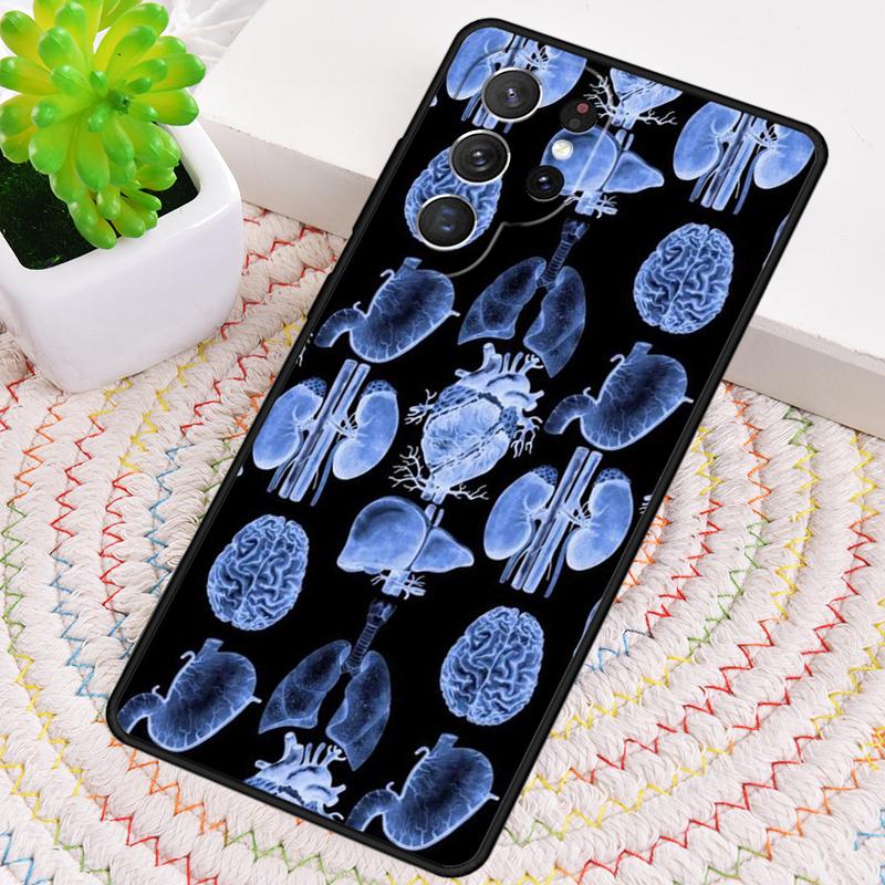 Medical Human Organs Brain Kidney Silicone Phone Case For Samsung Galaxy Note 10 Pro S26 S25 S24 S23 S22 S21 Plus Ultra Cover