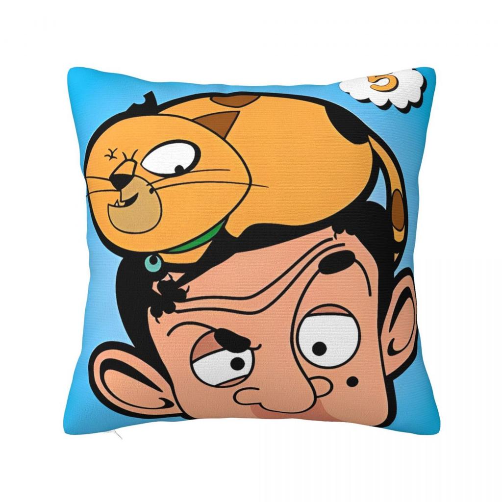Mr Beans Cartoon Bären Kissenbezug Kissenhülle Quadratisch Grafische Kissenhülle Modische Kissenbezüge Für Sofa Zuhause Dekorativ
