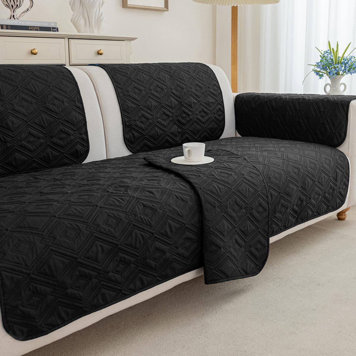 

New Modern Minimalist Waterproof Sofa Cushion Four Season Universal Solid Color Anti Slip And Dirt Resistant Sofa Cushion 70x70cm 1pcs чёрный