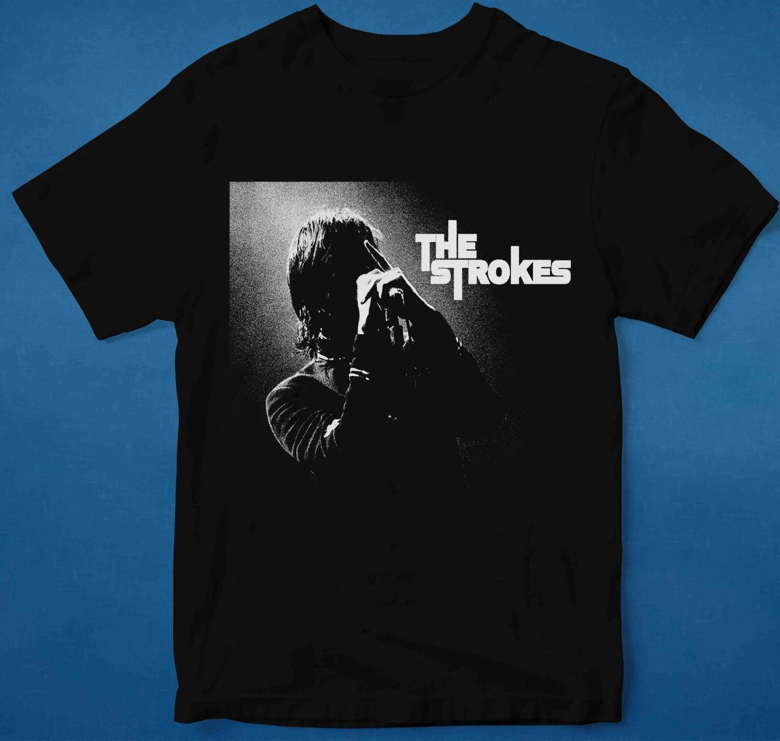 

The Strokes Julian Casablancas Live Photo T-Shirt Indie Rock Band Vintage Graphic Print Casual Cotton Unisex Streetwear Tee 2XL