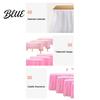 Birthday Party Table Plastic Fine Adhesive Strip Waterproof with Skirt Disposable 420x70cm Heavy-Duty Dining Cover