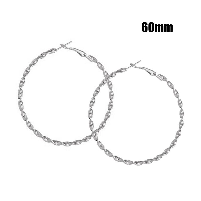 Neue Mode Silber Gold Farbe Große Creolen Creolen Böhmische Ohrringe Große Kreis Creolen Für Frauen Party Zirkon