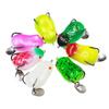 4cm 7.3g Topwater Wobblers Swimbait Mini Artificial Soft Frog Fishing Lure Spinner Bait Metal Sequin Double Hook Frog Bait