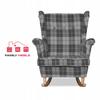Fotel uszak Winston bujany skandynawski Family Meble krata szara
