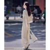 Shangjing Literary Style Pocket Blouse & Wide-Leg Pants Set
