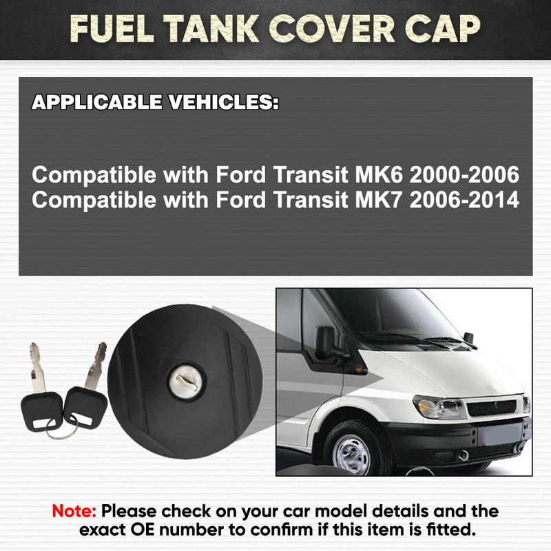 Fuel Tank Filler Gas Cap With 2 keys for Ford TRANSIT MK6 2000-2006 MK7 2006-2014 2C1A9K163AA 4411620