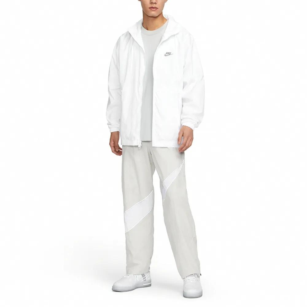 Nike Jackets Men's White Hooded Non Detachable Moderate (Unisex) Jackets FB7805 100