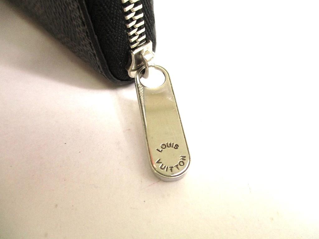 Authentic LOUIS VUITTON Damier Graphite Leather Zippey Coin Purse #9861  Refurbished