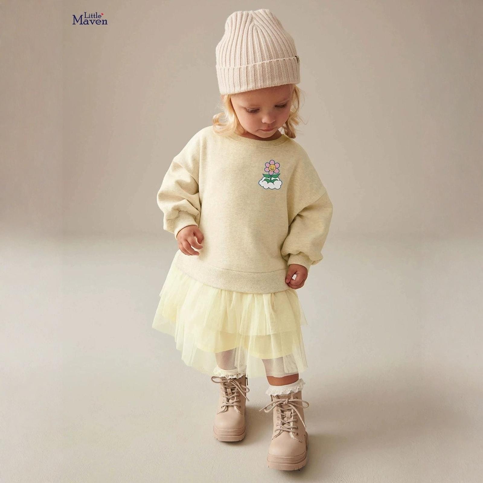 

Платье принцессы с длинным рукавом из тюля на флисовой подкладке 90 бежевый