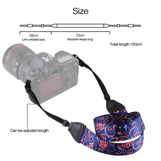 Retro Ethnic Flower Universal SLR DSLR Camera Shoulder Neck Strap for Canon