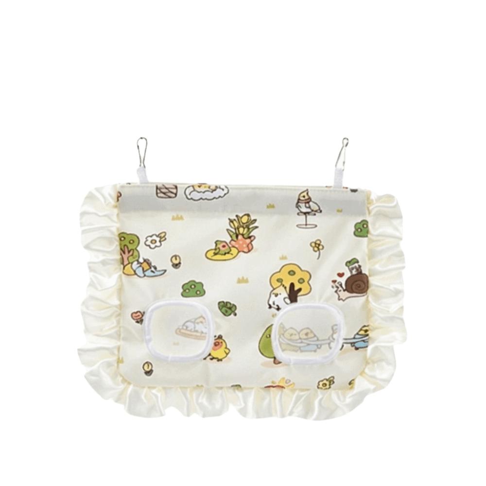 Magnetic Sealing Rabbit Hay Bag Leak-Proof Pet Feeding Bag Hanging Hay Feeder  Cage Accessory