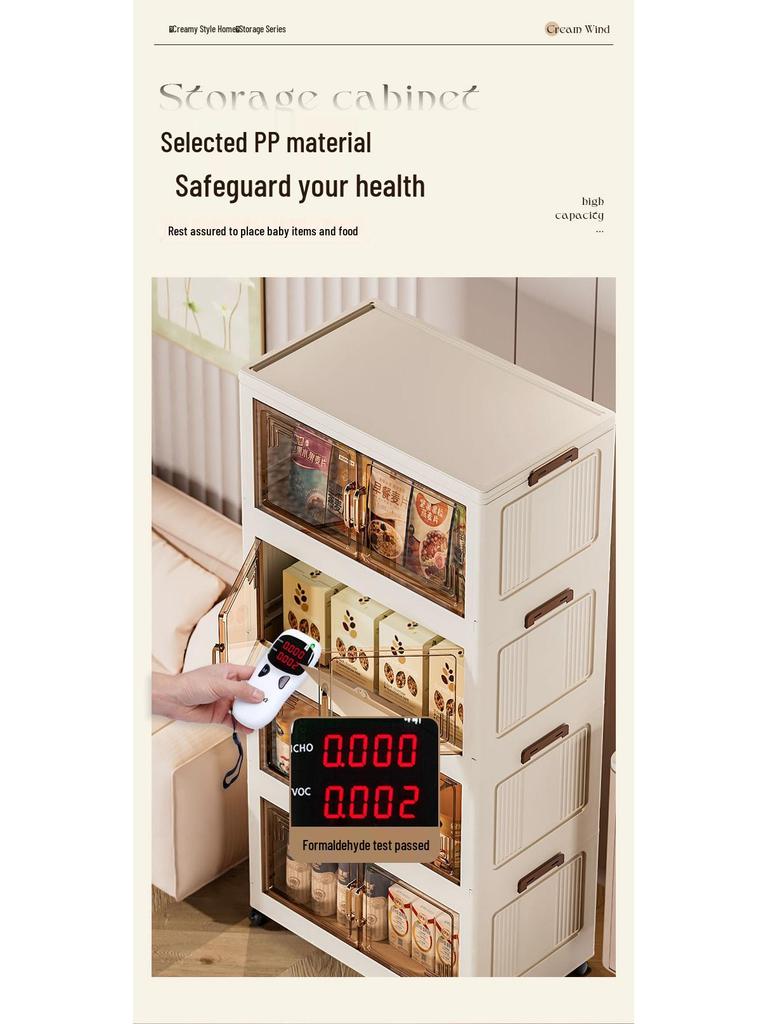 Foldable Multi-Layer Storage Cabinet for Bedroom and Living Room
