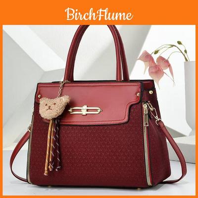 Pu Bag For Women Large Capacity With Zipper Closure For Daily Use