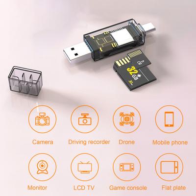 Kortlæser Tilslutning SD Type-C Kortlæser Transmission Høj Hastighed Stabil Kort USB Adapter Kortlæser