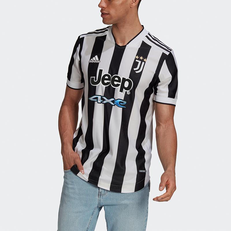 Adidas Juventus Player Edition Home Football Short Sleeve T-Shirt 2021/22 Season Men Tops Black White GM7179