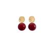 Hong Kong style square pearl pendant earrings women's niche stud earrings simple temperament earrings