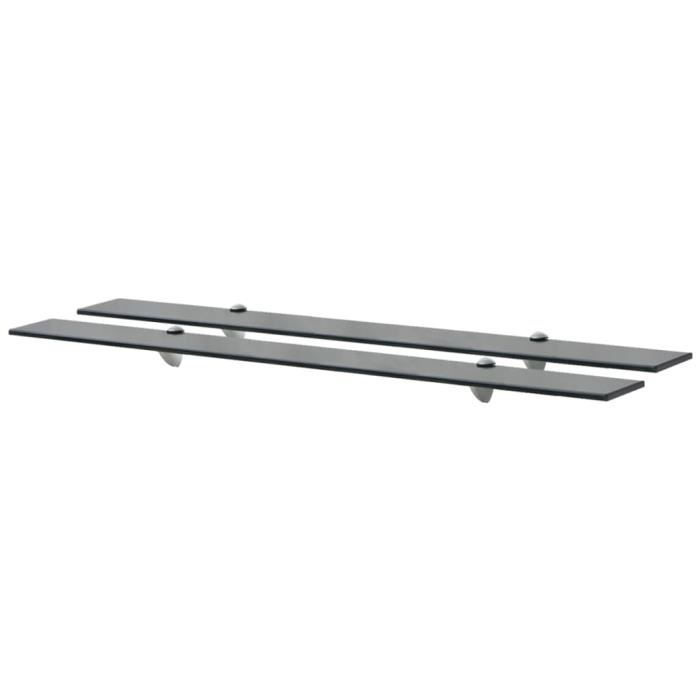 VidaXL Wall Shelves 2 Pcs Glass 100 X 20 Cm 8 Mm