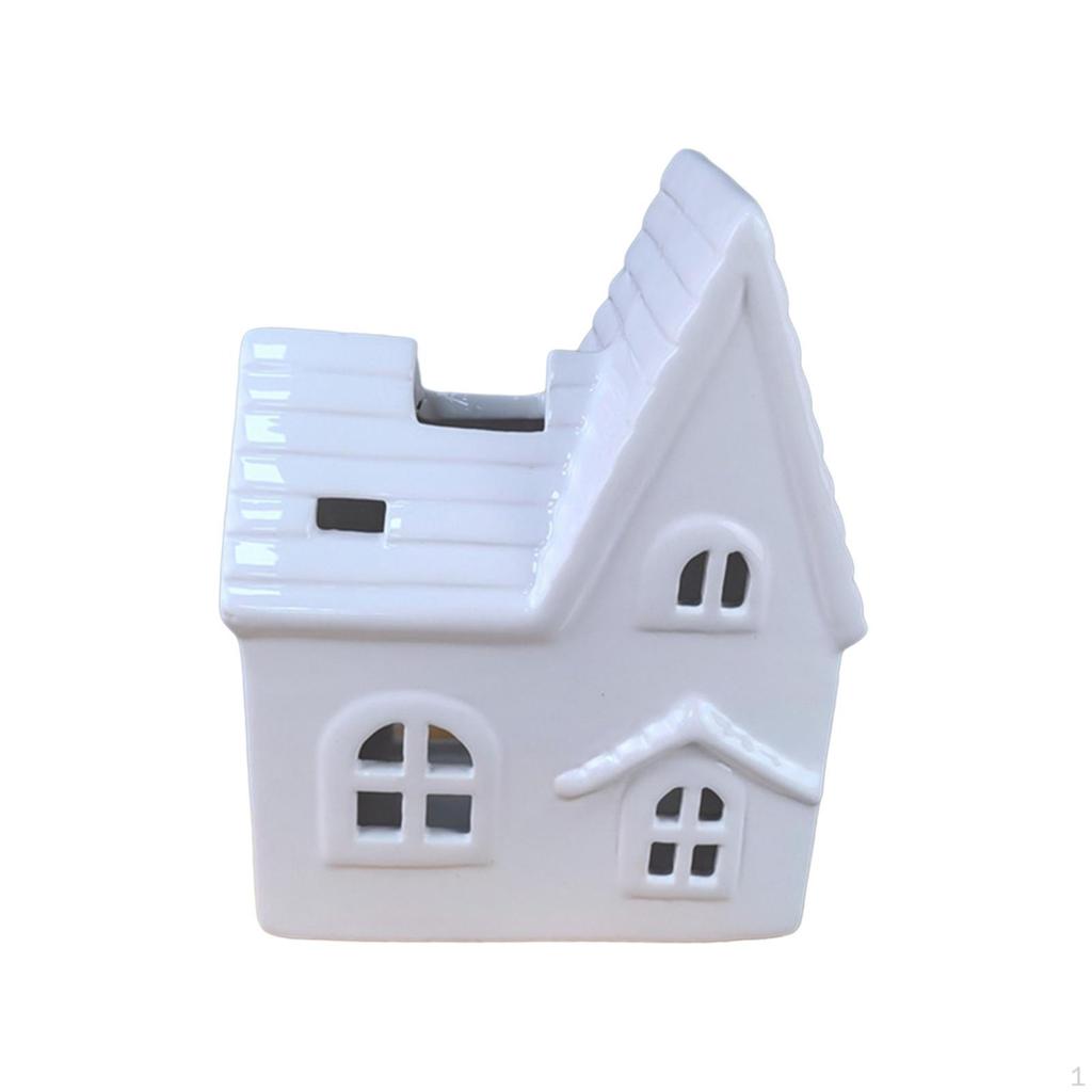 Candle Holder for Christmas Village House Ceramic Figurine Home Decor