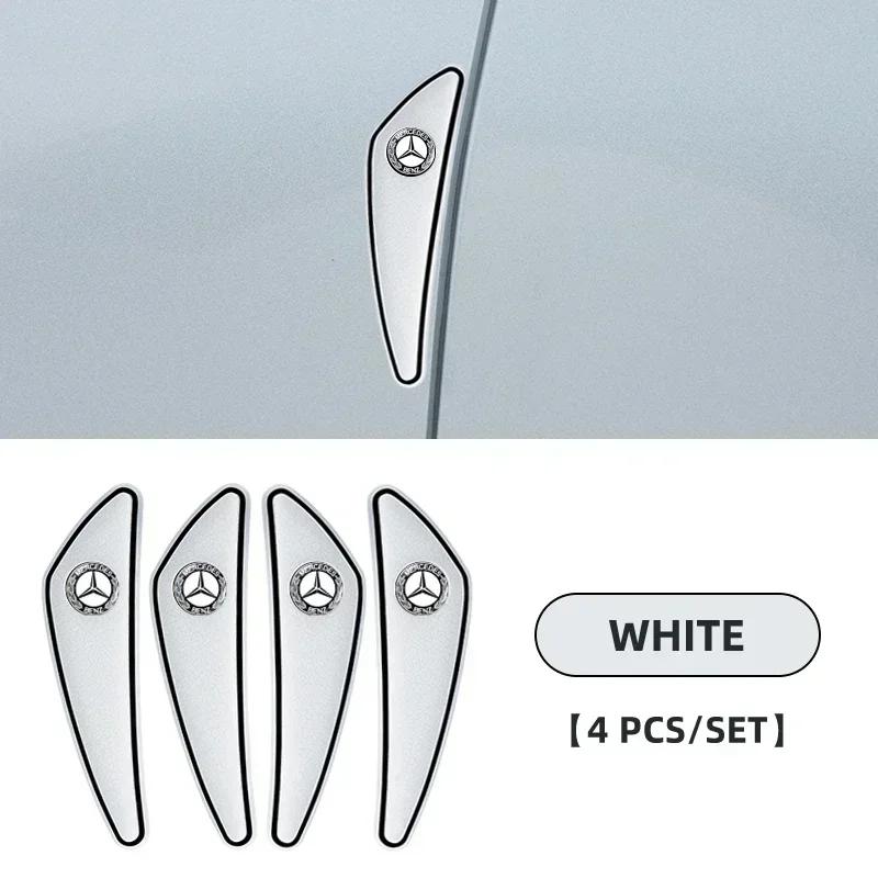 GOX3 4pcs Car Door Bumper Strip Protection Strip for Mercedes Benz AMG A B R G Class GLK GLA CLA GLB GLC C200 W176 Accessories